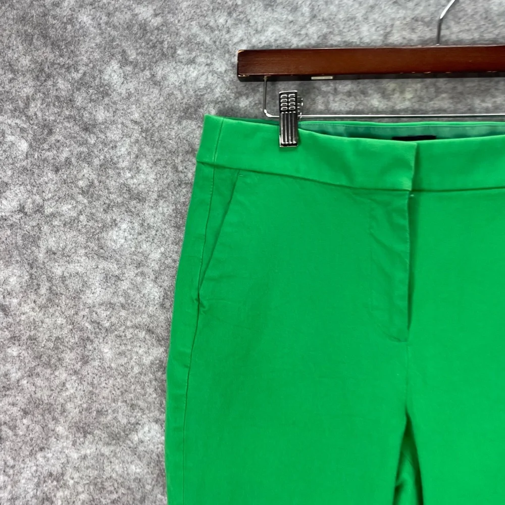 J.CREW Pants Womens 8 Green Kelsey Capri Slim Twill Stretch Work Casual. - Picture 2 of 10
